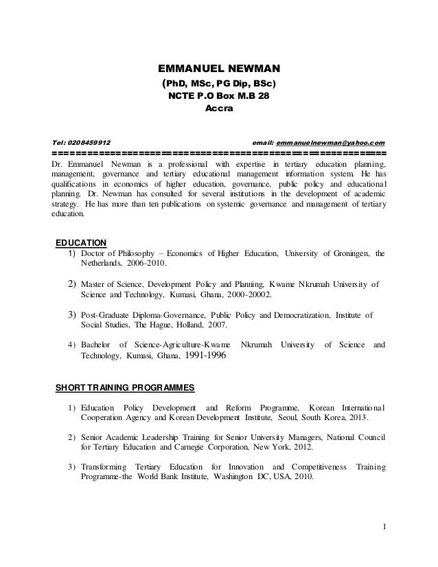 Doctor education and resume ca