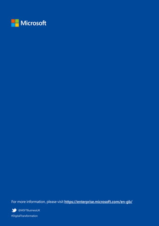 @MSFTBusinessUK
#DigitalTransformation
For more information, please visit https://enterprise.microsoft.com/en-gb/
 