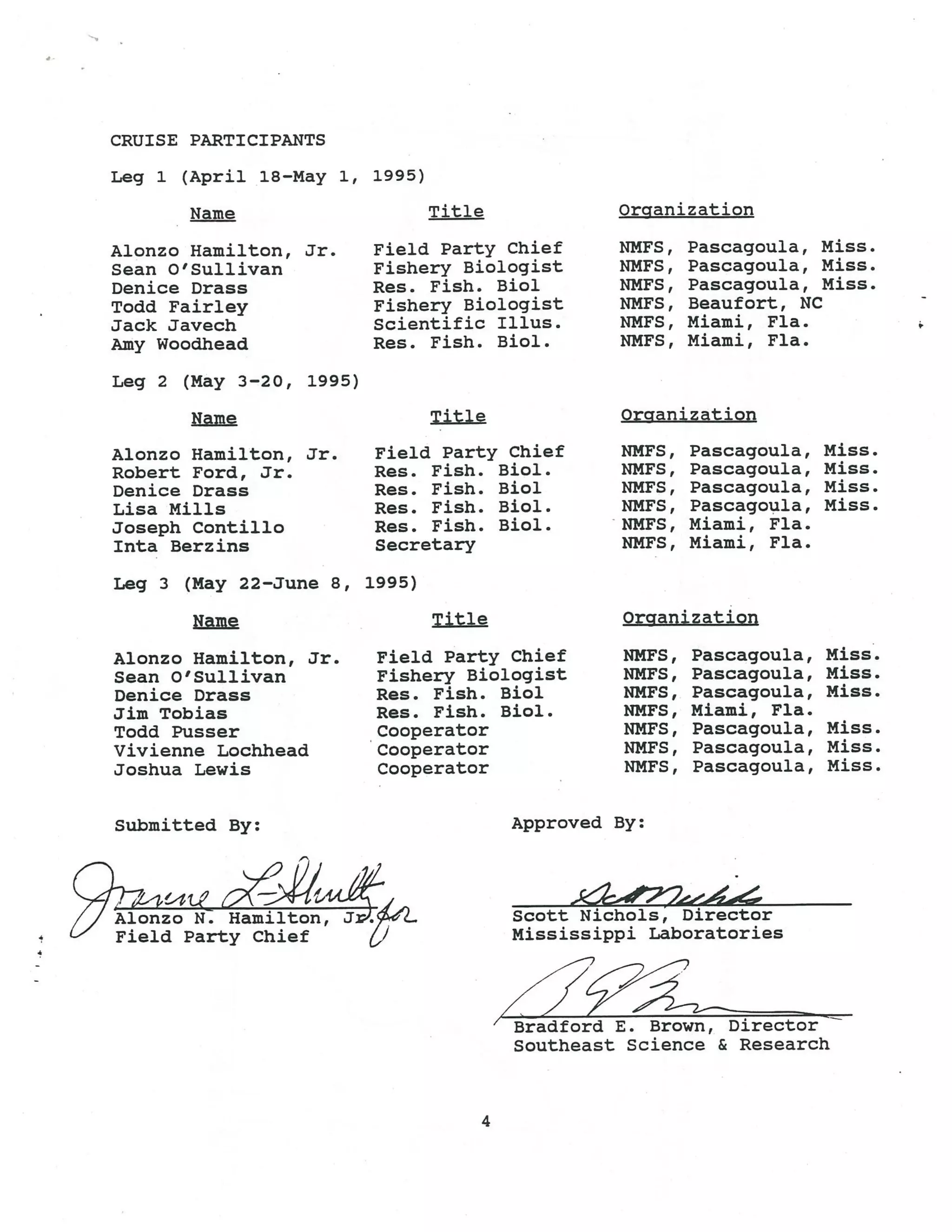 NMFS_1995_Spring_SEAMAP_Plankton_Survey