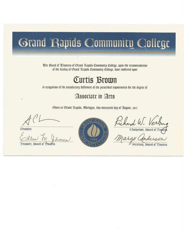 A.A. degree Grand Rapids Community College PDF