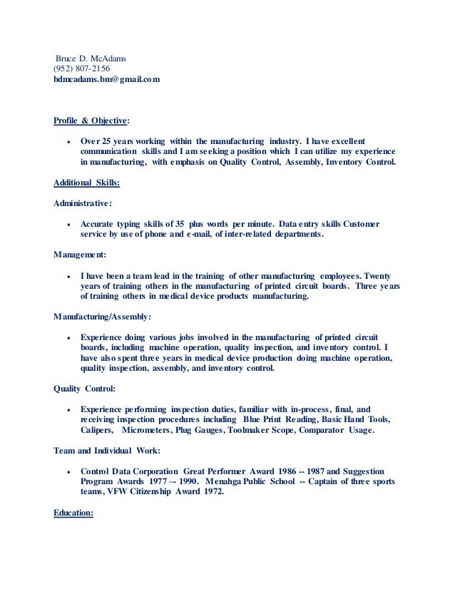 bruce d mcadams resume 05 01 2015