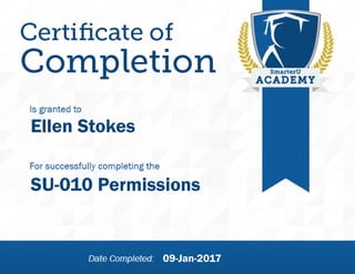 Ellen Stokes
SU-010 Permissions
09-Jan-2017
 