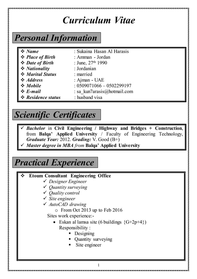 C.V Sukaina Harasis-2-2 | PDF