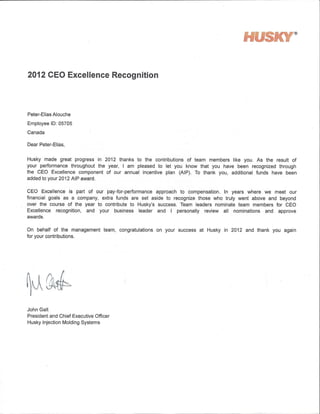 2012 CEO Excellence Award