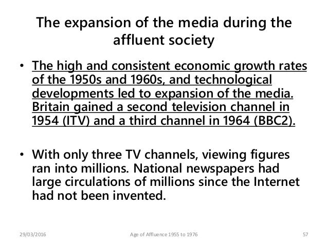 affluence of the 1950s Chapter 28 the affluent society 1950s america's affluence and the returning gi's led to a dramatic change in the american lifestyle the new middle class. affluence of the 1950s Chapter 28 the affluent society 1950s america's affluence and the returning gi's led to a dramatic change in the american lifestyle the new middle class.