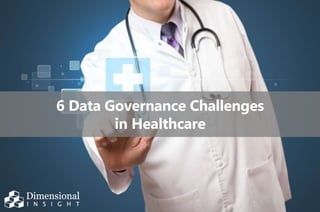 ©2016 Dimensional Insight, Inc.
6 Data Governance Challenges
in Healthcare
 