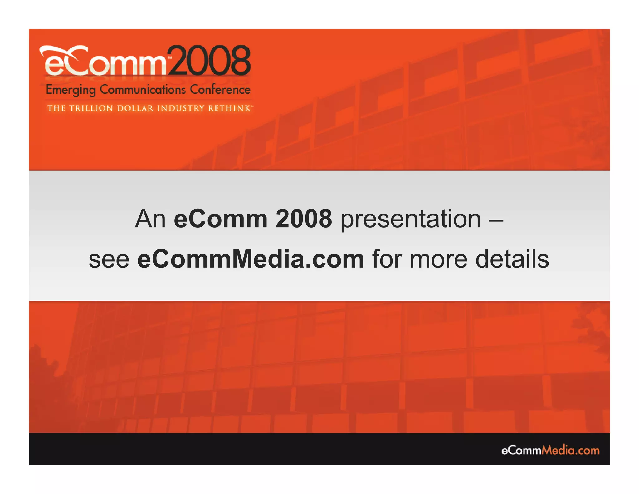 Dave Troy's Presentation at eComm 2008