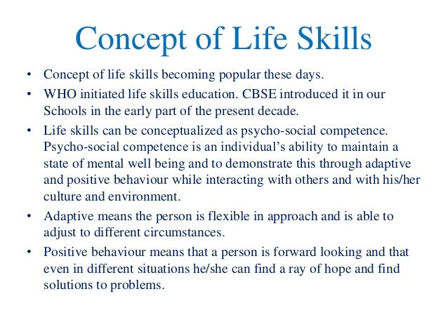 essay importance of life skills