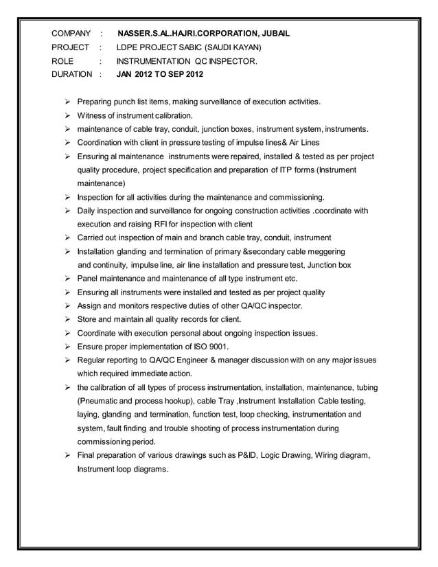 INSTRUMENT QA QC INSPECTOR | DOCX