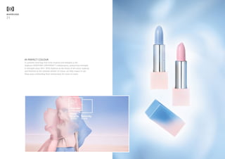 MARRIAGE
21
IN PERFECT COLOUR
A cosmetic marriage that truly inspires and delights is the
Sephora+PANTONE UNIVERSE™ collaboration, going from strength
to strength since 2011. With Sephora as the home of all colour makeup
and Pantone as the ultimate arbiter of colour, we fully expect to see
these guys celebrating their anniversary for years to come.
 