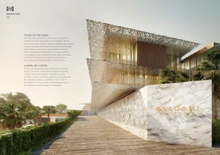 MIGRATION
08
TOURS OF THE TIMES
The New York Times isn’t a brand you’d expect to
channel hop into the luxury travel business. But its
Times Journeys venture is gaining plaudits. Very closely
aligned with the core brand proposition of gathering
and sharing news across every possible channel,
Times Journeys provides tours to locations linked
to the paper’s news content such as Cuba, Colombia,
and Iran. Travellers are joined by a journalist or
other experts including Pulitzer Prize winners.
A JEWEL OF A HOTEL
While some designers have ventured into interior
design for hotels, luxury brand Bulgari is making
a mark with its own hotels – with three hotels
in Milan, London, and Bali, and three more planned
for Shanghai, Beijing, and Dubai in 2017. Key to
the apparent success of the venture (where many
have failed) is the slow pace of expansion.
 