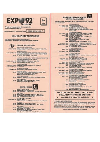 Programa del 6 de julio de EXPO 92