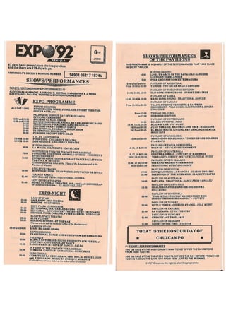 Programa del 6 de junio de EXPO 92