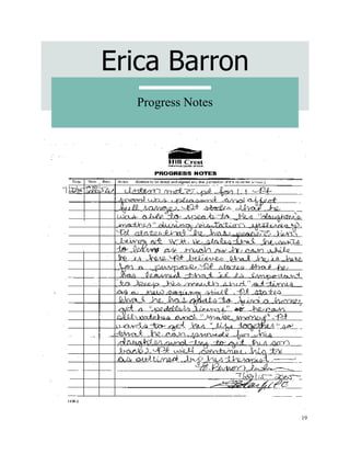 19
Erica Barron
Progress Notes
 