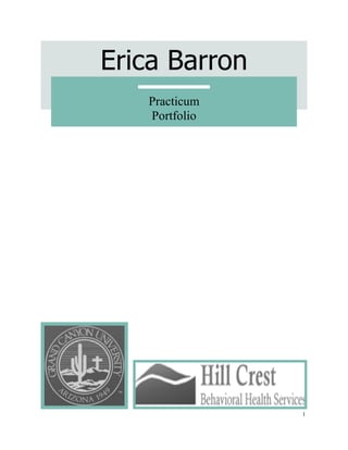 1
Erica Barron
Practicum
Portfolio
 
