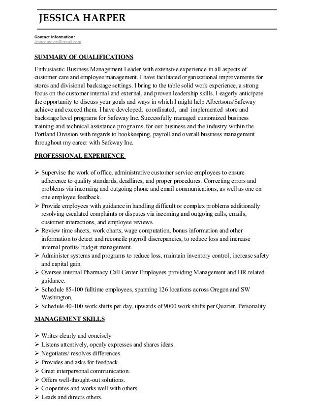 cover letter info