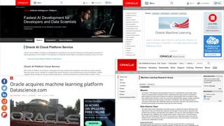 Copyright © 2014 Oracle and/or its affiliates. All rights reserved. | 236
Machine Intelligence Value Chain
Adapted from ‘D...