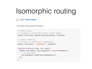 Isomorphic routing