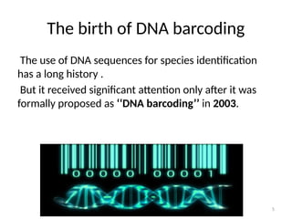 Comprehensive Overview of DNA Barcoding for Species Identification and ...