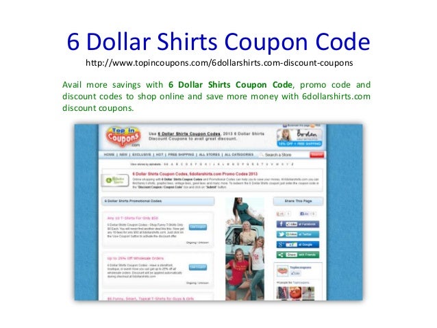 6 dollar t shirts coupon code