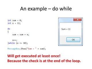 Do While and While Loop | PPTX