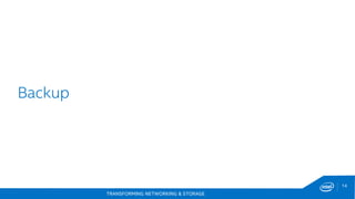 TRANSFORMING NETWORKING & STORAGE 
14 
Backup  