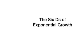 The Six Ds of
Exponential Growth
 