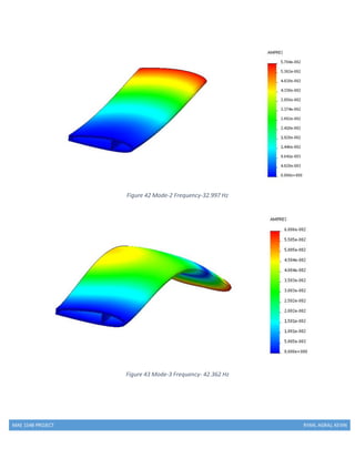 MAE 154B PROJECT RYAN, AGRAJ, KEVIN
Figure 42 Mode-2 Frequency-32.997 Hz
Figure 43 Mode-3 Frequency- 42.362 Hz
 