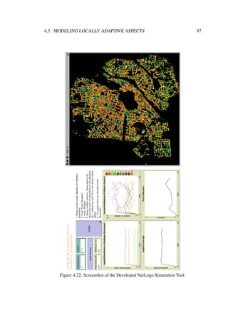 4.3. MODELING LOCALLY ADAPTIVE ASPECTS 97
Figure 4.22: Screenshot of the Developed NetLogo Simulation Tool
 