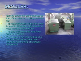 Spooler Work DRAWING PROCESS AND DRAWING MACHINES | PPT