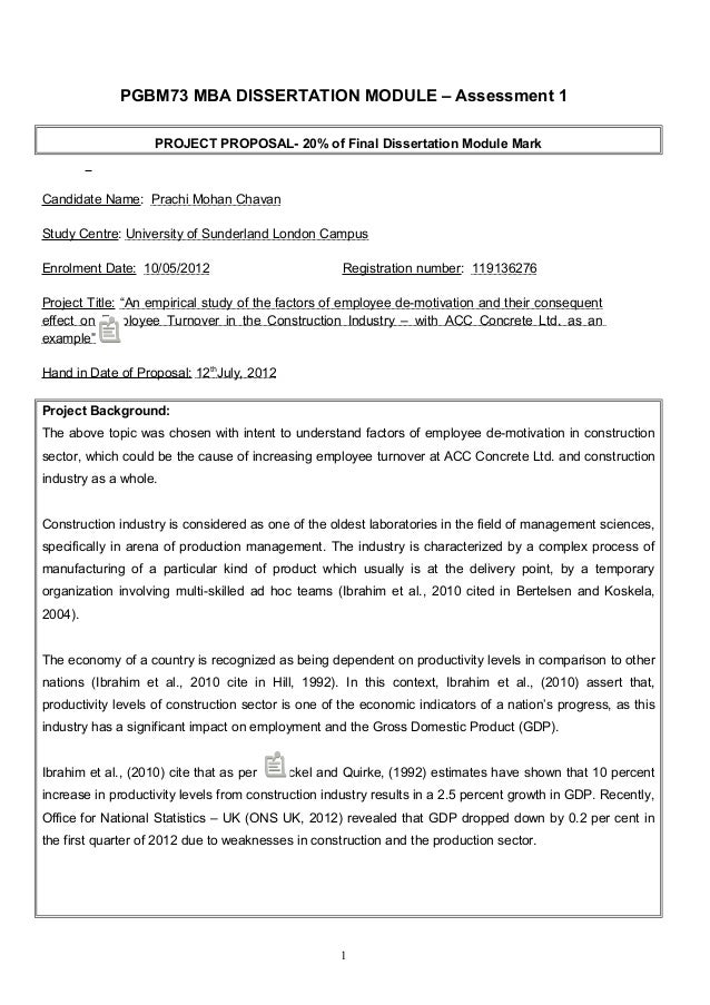 Research Proposal - University of Sunderland