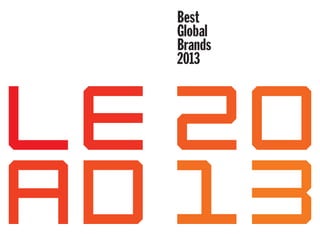 Best
Global
Brands
2013
 