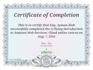 A Flying Introduction to Amazon Web Services Cloud