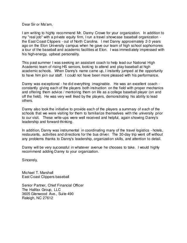 recommendation letter mike marshall recommendation letter for school bus driver