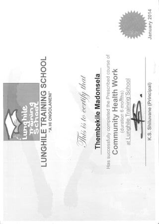 Health worker Certificate