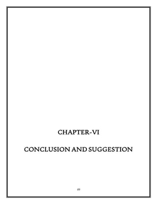 49
CHAPTER-VI
CONCLUSION AND SUGGESTION
 