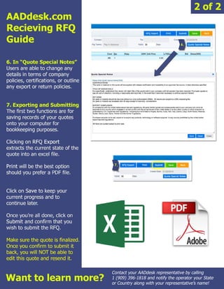 AADDesk Recieving RFQ Guide - Feb18 | PDF