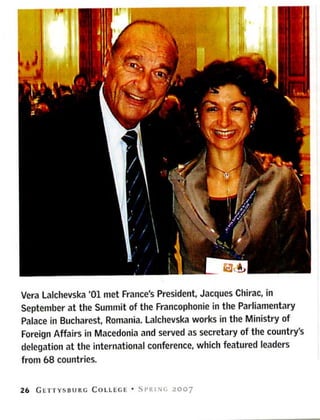 Vera Lalchevska - avec President Jacques Chirac