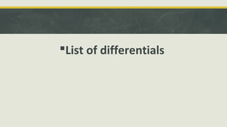 List of differentials
 
