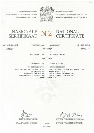 N2 National Certificate
