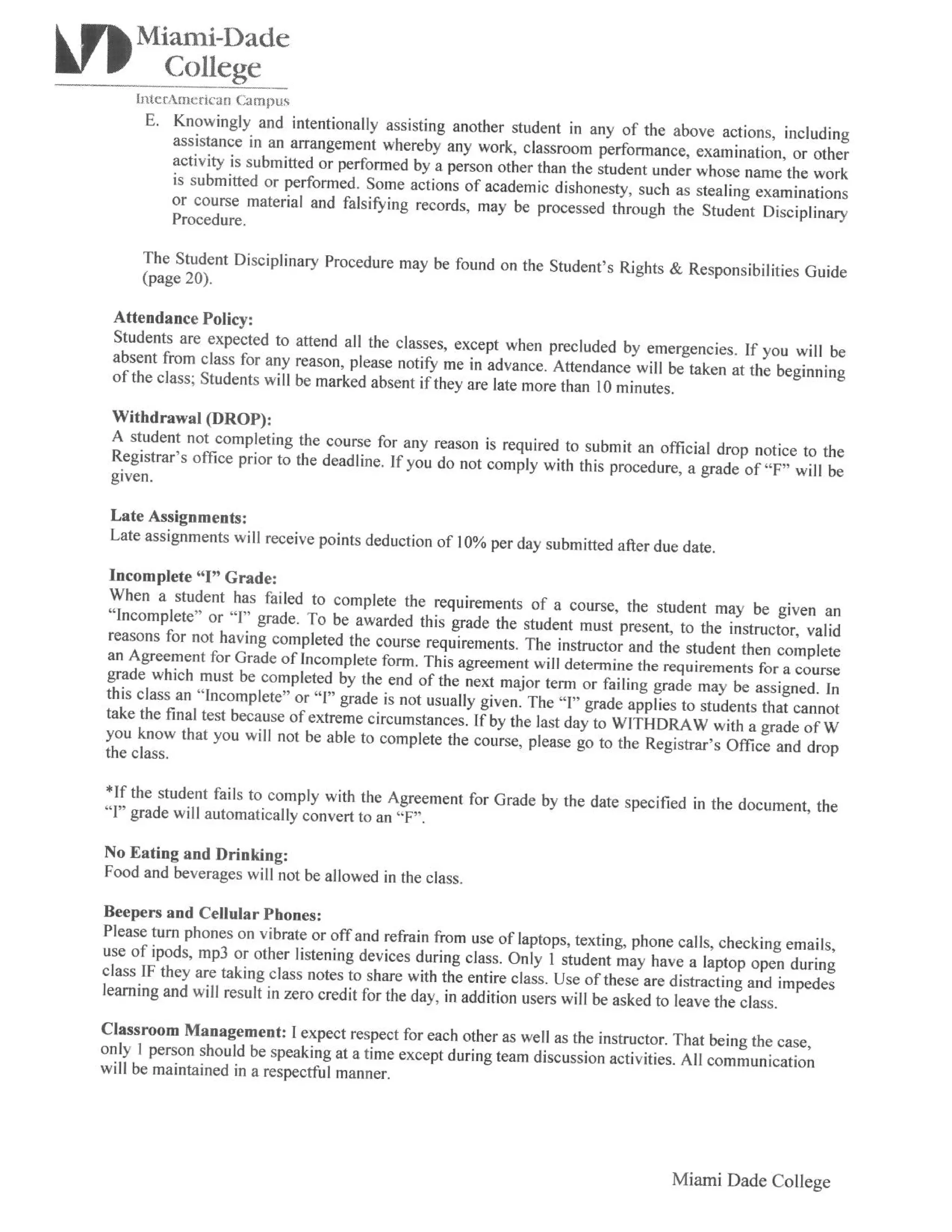 Internship Syllabus - Marina