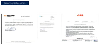 Recommendation Letters
 