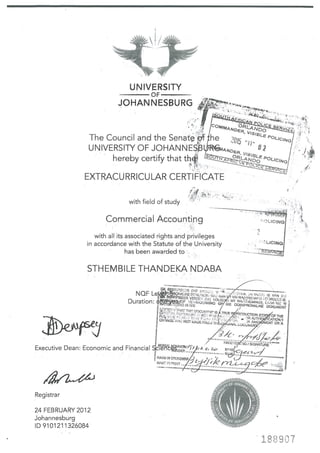 Commercial Accounting Certificate