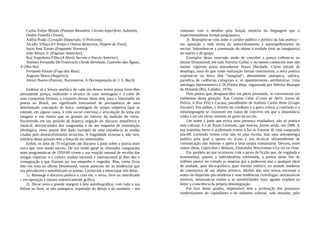 Carlos Felipe Moisés (Poemas Reunidos, Círculo Imperfeito, Subsolo);
Orides Fontella (Trevo);
Adélia Prado (Coração Disparado, O Pelicano);
Alcides Villaça (O Tempo e Outros Remorsos, Viagem de Trem);
Jayro José Xavier (Enquanto Vivemos);
João Moura Jr. (Páginas Amarelas);
Ruy Espinheira Filho (A Morte Secreta e Poesia Anterior);
Antônio Fernando De Franceschi (Tarde Revelada, Caminho das Águas,
A Olho Nu);
Fernando Paixão (Fogo dos Rios);
Augusto Massi (Negativo);
Alexei Bueno (Poesias, Nuctemeron, A Decomposição de J. S. Bach).
Embora só a leitura analítica de cada um desses textos possa fazer-lhes
plenamente justiça, indicando o alcance de suas mensagens e o valor de
suas conquistas formais, o conjunto dessas obras tem, para o historiador da
poesia no Brasil, um significado irrecusável de permanência de uma
determinada concepção de lírica: sondagem do tempo subjetivo (que se
estende, em alguns casos, à vida social concreta) e articulação do tema em
imagens e em ritmos que se gestam no interior da tradição do verso.
Escrevendo em um período de drástica negação do discurso metafórico e
musical, desvinculados das vanguardas e do seu esquema de sustentação
ideológica, esses poetas têm dado exemplo de uma resistência às modas
criadas pelo desenvolvimento tecnicista. A fragilidade extrema e, não raro,
solitária dessa posição tem a força de um testemunho.
Enfim, os anos de 70 exigiriam um discurso à parte sobre a poesia mais
nova que vem sendo escrita. De um modo geral as chamadas vanguardas
mais programáticas de 1950-60 vivem a sua estação outonal de recolha das
antigas riquezas; e a cultura erudita nacional e internacional já lhes deu a
consagração a que fizeram jus seu empenho e engenho. Mas, como ficou
dito em nota ao último Drummond, outras parecem ser as tendências que
ora prevalecem e sensibilizam os poetas. Limito-me a mencionar três delas:
1) Ressurge o discurso poético e, com ele, o verso, livre ou metrificado
– em oposição à sintaxe ostensivamente gráfica.
2) Dá-se nova e grande margem à fala autobiográfica, com toda a sua
ênfase na livre, se não anárquica, expressão do desejo e da memória – em
contraste com o desdém pela função emotiva da linguagem que o
experimentalismo formal programava.
3) Repropõe-se com ardor o caráter público e político da fala poética –
em oposição a toda teoria do autocentramento e autoespelhamento da
escrita. Subordina-se a construção do objeto à verdade (real ou imaginária)
do sujeito e do grupo.
Exemplos desse renovado modo de conceber a poesia colhem-se no
último Drummond, em todo Ferreira Gullar, e no menos conhecido mas não
menos vigoroso poeta maranhense Nauro Machado. Como atitude de
desafogo, mais do que como realização formal convincente, a nova poética
exprime-se na lírica dita “marginal”, abertamente anárquica, satírica,
paródica, de cadências coloquiais e, só aparentemente, antiliterárias. Uma
antologia representativa é 26 Poetas Hoje, organizada por Heloísa Buarque
de Holanda (Rio, Lidador, 1976).
Dois poetas que, desaparecidos em plena juventude, se converteram em
emblemas dessa geração: Ana Cristina César (Cenas de Abril, Luvas de
Pelica, A Teus Pés) e Cacaso, pseudônimo de Antônio Carlos Brito (Grupo
Escolar). Em ambos, o lirismo do cotidiano e a garra crítica, a confissão e a
metalinguagem se cruzavam em zonas de convívio em que a dissonância
vinha a ser um efeito inerente ao gesto da escrita.
Um nome à parte que evoca uma presença irradiadora, não só poética
mas cultural, é o de Paulo Leminski, que morreu, jovem ainda, em 1988. A
sua trajetória breve e acidentada trouxe à luz as fraturas de toda vanguarda
pós-68. Leminski tentou criar não só uma escrita, mas uma antropologia
poética pela qual a aposta no acaso e nas técnicas ultramodernas de
comunicação não inibisse o apelo a uma utopia comunitária. Deixou, entre
outras obras, Caprichos e Relaxos, Distraídos Venceremos e La vie en close.
Em paralelo ao que aconteceu com a prosa de ficção que, de engajada e
testemunhal, passou a individualista extremada, a poesia deste fim de
milênio parece ter cortado as amarras que a pudessem atar a qualquer ideal
de unidade, quer ético-político, quer mesmo estético, no sentido moderno
de construtivo de um objeto artístico. Muitos dos seus textos encenam o
teatro da dispersão pós-moderna e suas tendências centrífugas: atomizam-se
motivos, misturam-se estilos e as sensibilidades mais agudas expõem ao
leitor a consciência da própria desintegração.
Em face desse quadro, impensável sem a aceleração dos processos
modernizantes do capitalismo e da indústria cultural, vale ressaltar, pelo
 