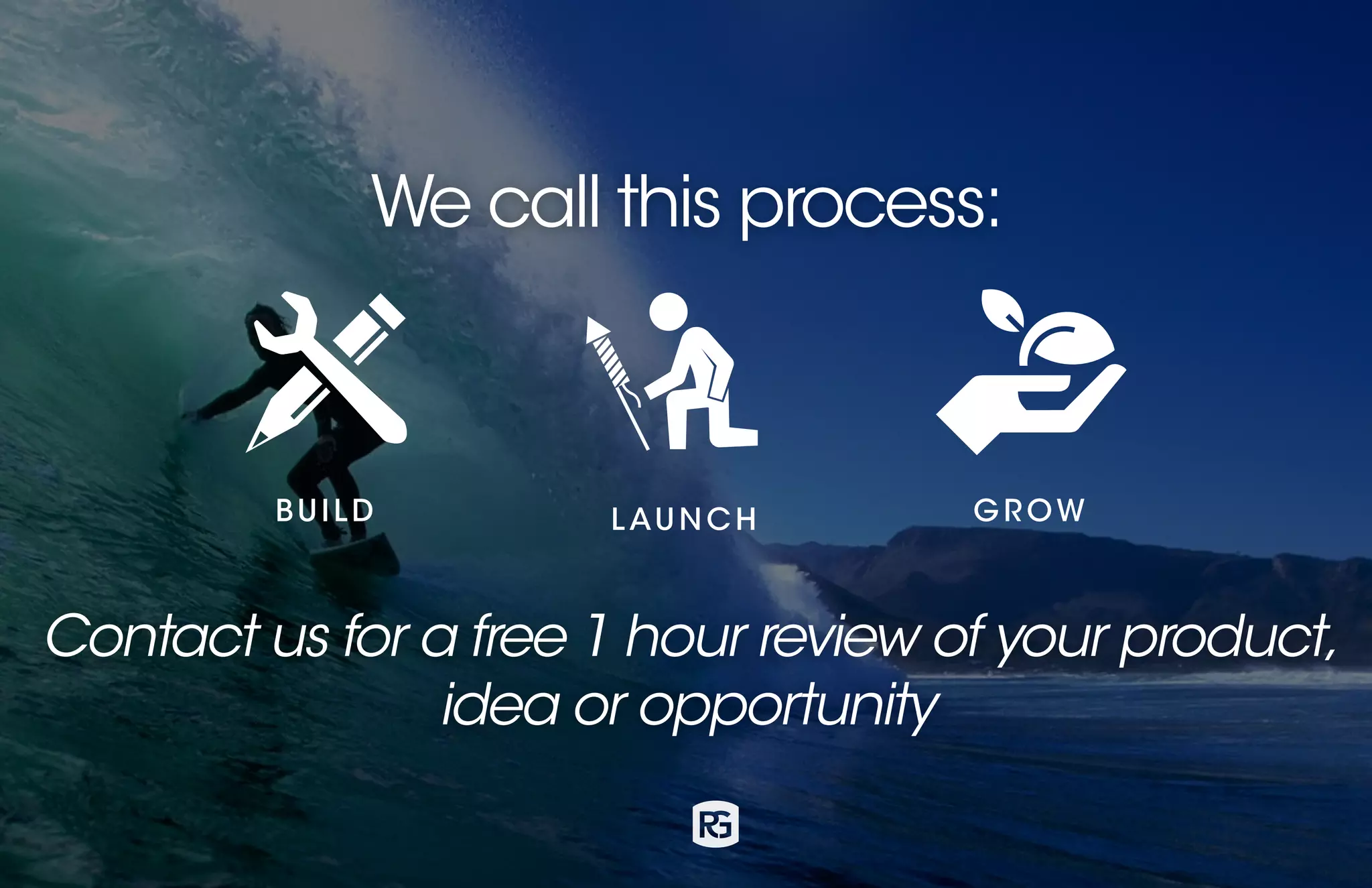 BUILD GR OWL AU NCH
We call this process:
Contact us for a free 1 hour review of your product,
idea or opportunity
 