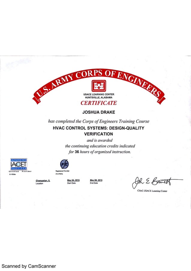 HVAC Control Systems Design Quality Verification Certificate PDF