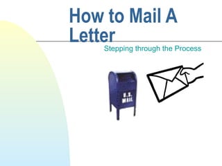 How to Mail A
LetterStepping through the Process
 
