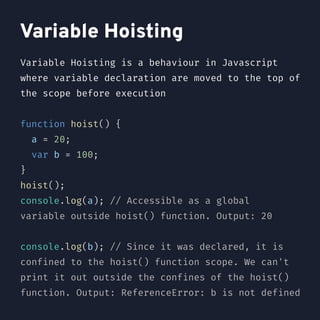 Variable hoisting in JavaScript | PDF