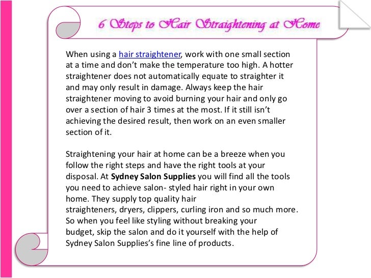 6 Easy Steps To Hair Straightening At Home