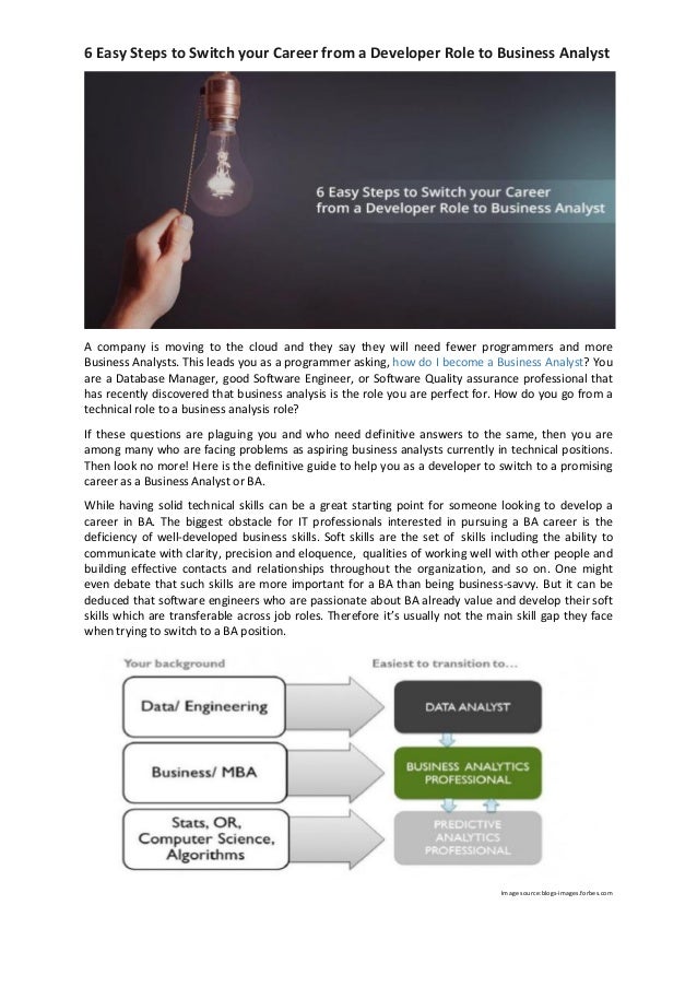 6 Easy Steps To Switch Your Career From A Developer Role To Business